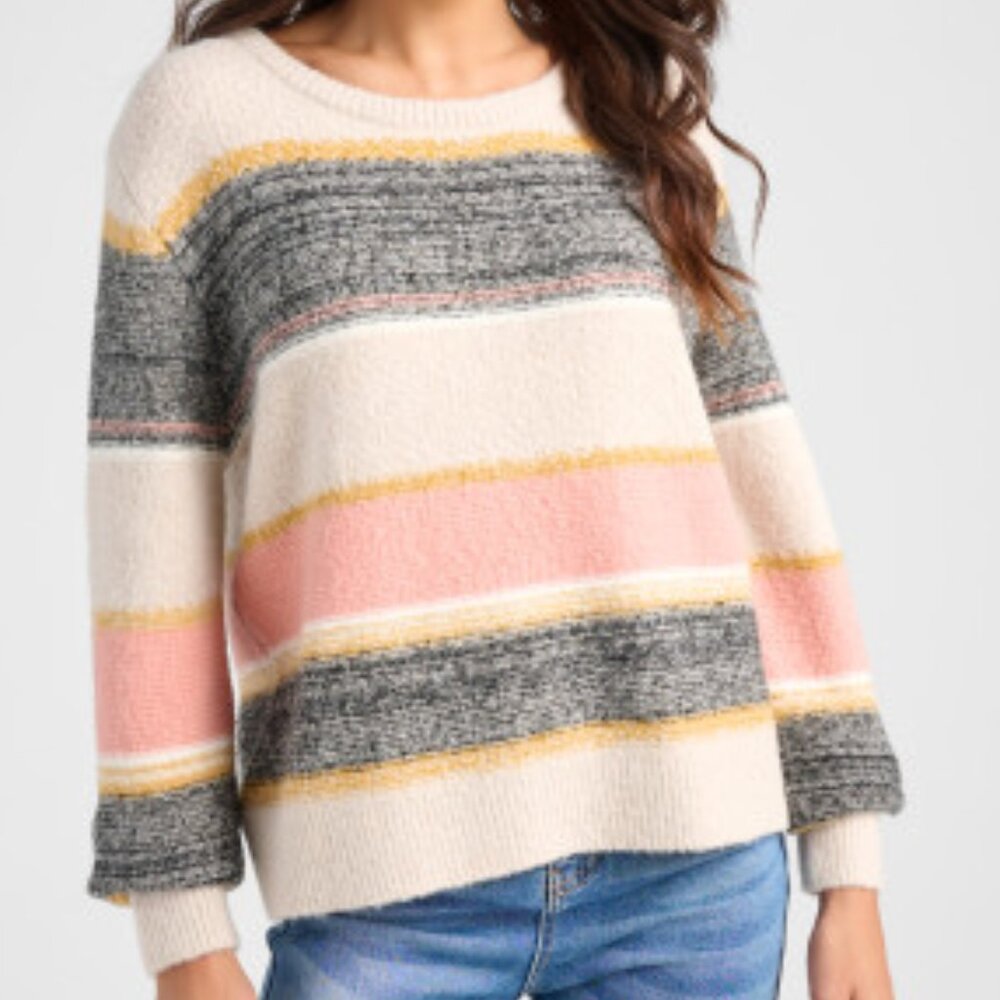 Skies Are Blue | Marled Colorblock Sweater | Size S